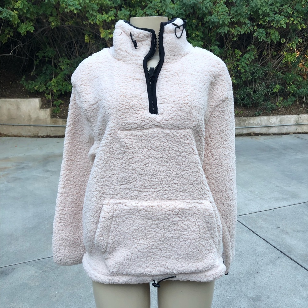 Cream furry pullover